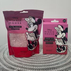 Mad Beauty Disney Minnie Mouse Bath Salts and Under Eye Masks NWT